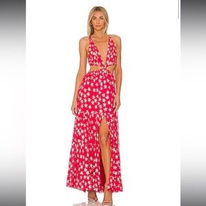 Rococo Sands resortwear Vega Cut Out Maxi Dress size medium NWT